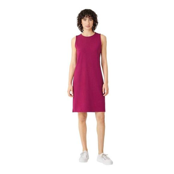 Eileen Fisher Pima Cotton Stretch Jersey Tank Dress Slim Fit Size XL - Picture 1 of 8